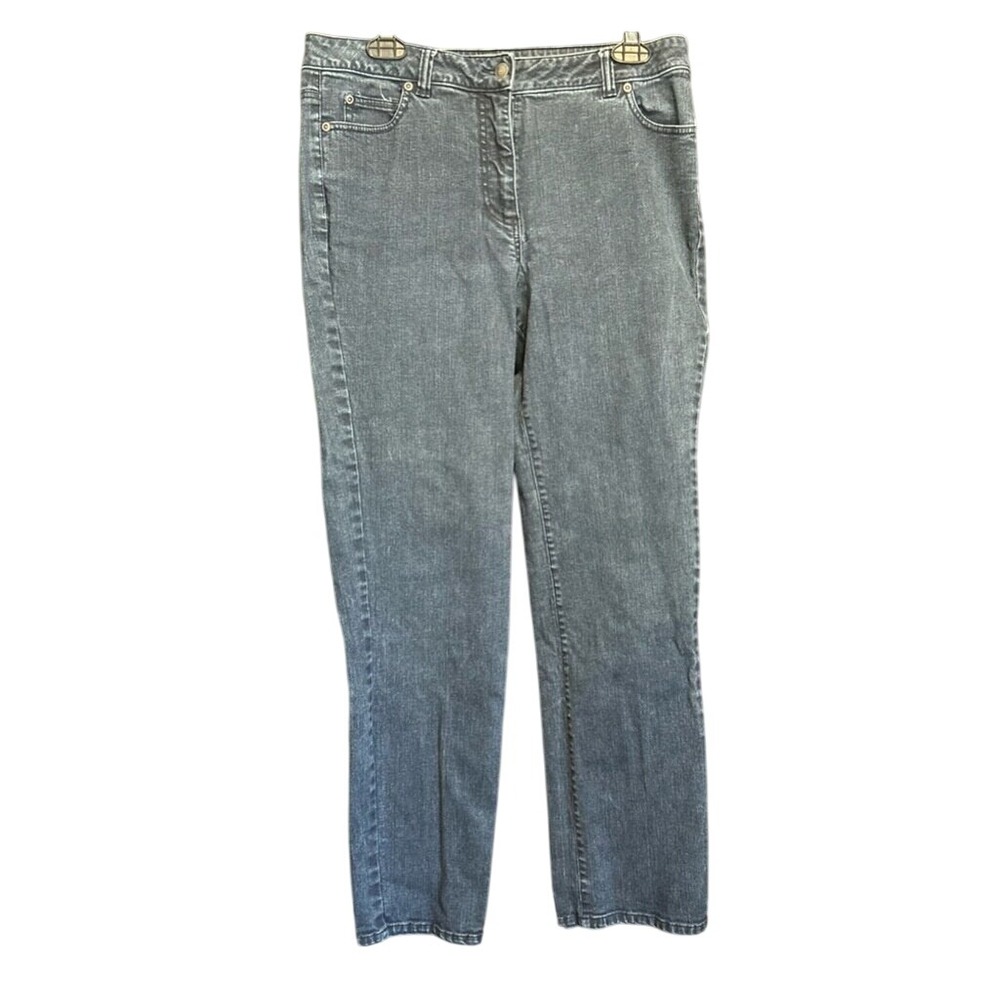 Appleseed's Women's Gray Denim Straight Leg Jeans‎ Size 10 Cotton Blend
